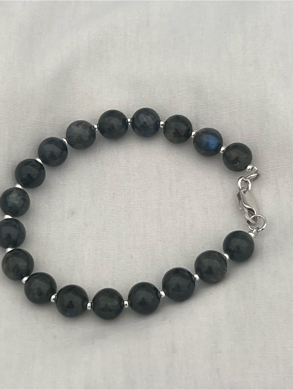 Sterling silver labradorite bracelet